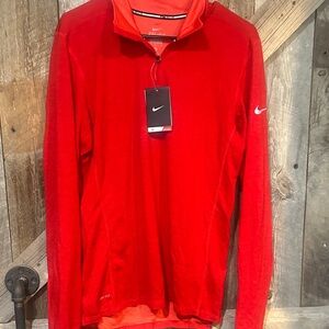 Nike Red Half-Zip Performance Pullover